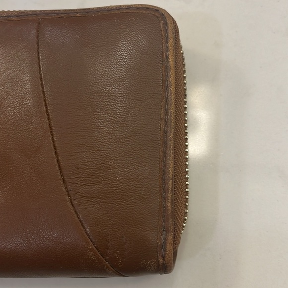 Brown Buckle Leather Coach Wallet - Picture 7 of 13